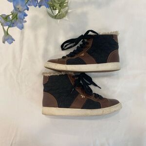 Tory Burch Women's Hi-Top Flannel Booties - 7.5